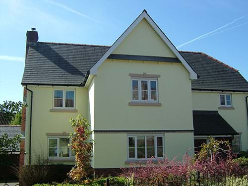 Recent exterior paint job on new build house